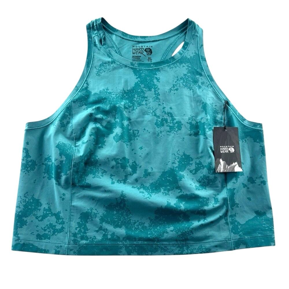 Mountain Hardwear Mountain Stretch Tanklette XL Blue Racerback Hiking Tank NWT
